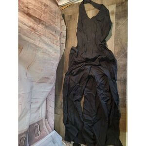 women's black 4 Romper long pants